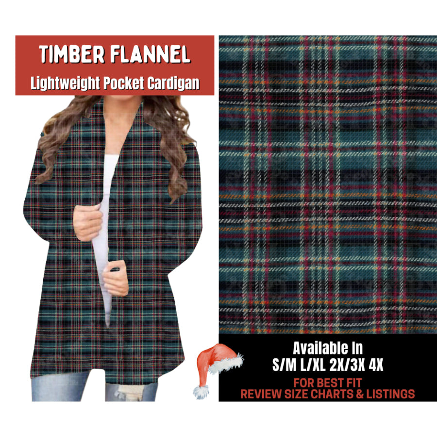 Preorder Custom Cardigans / Leggings - Timber Flannel - Closes 24 Sep - ETA late Jan 2026 Cardigan