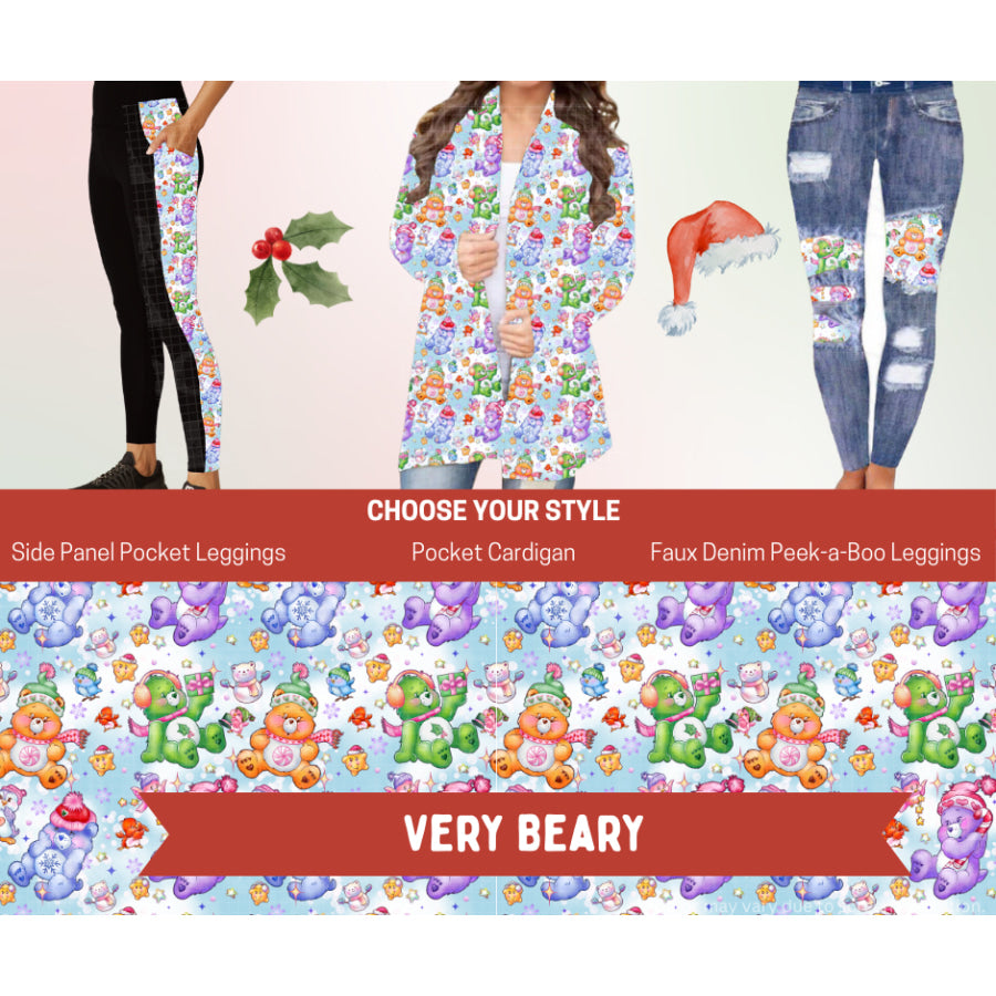 Preorder Custom Cardigans / Leggings - Very Beary - Closes 24 Sep - ETA late Jan 2026 Cardigan