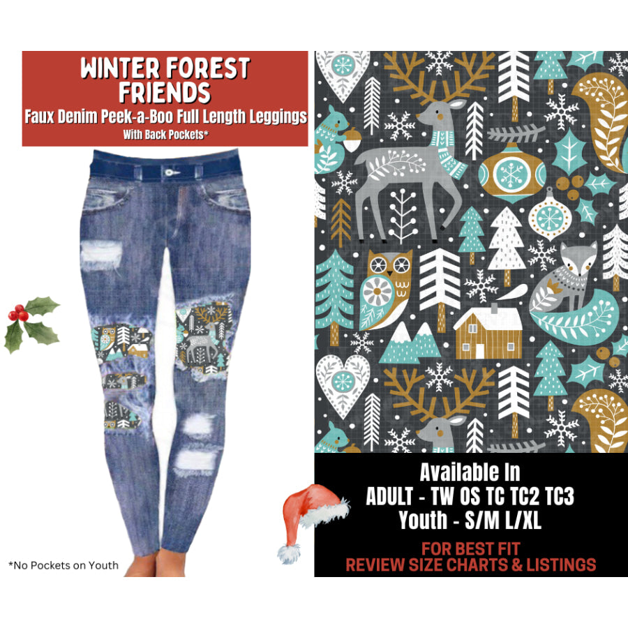 Preorder Custom Cardigans / Leggings - Winter Forest Friends - Closes 24 Sep - ETA late Jan 2026 Cardigan