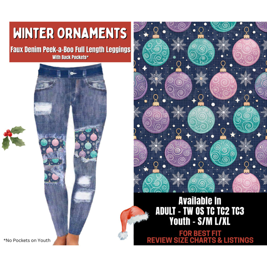 Preorder Custom Cardigans / Leggings - Winter Ornaments - Closes 24 Sep - ETA late Jan 2026 Cardigan
