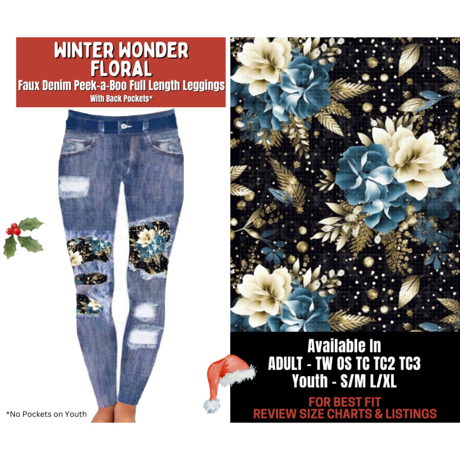 Preorder Custom Cardigans / Leggings - Winter Wonder Floral - Closes 24 Sep - ETA late Jan 2026 Cardigan