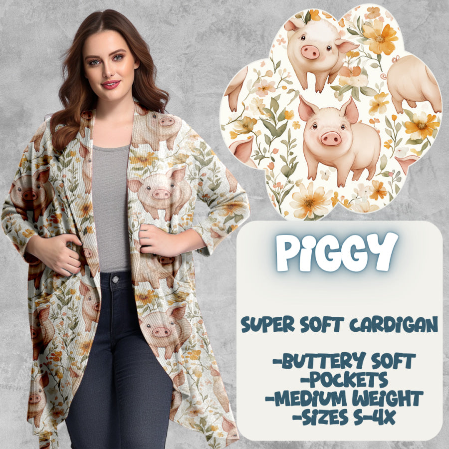 PREORDER Custom Cardigans - Piggy - Closes 20 Mar - ETA late Jun 2025 Cardigan