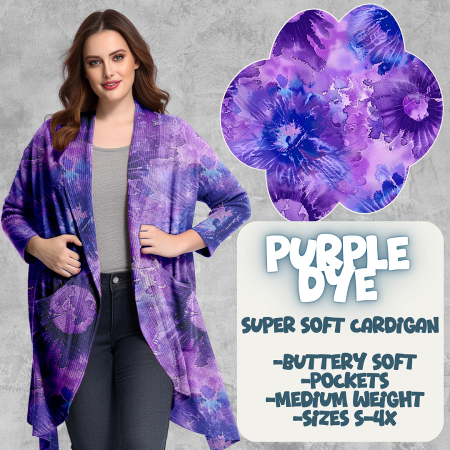 PREORDER Custom Cardigans - Purple Dye - Closes 20 Mar - ETA late Jun 2025 Cardigan