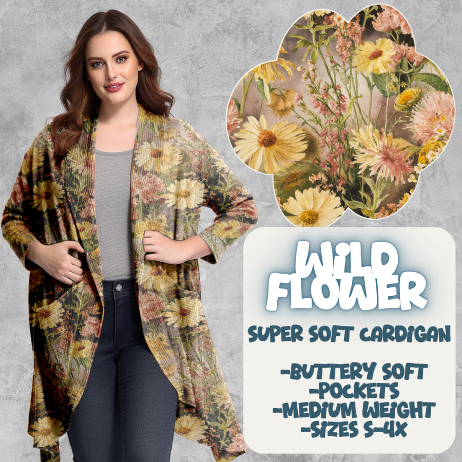 PREORDER Custom Cardigans - Wild Flower - Closes 20 Mar - ETA late Jun 2025 Cardigan