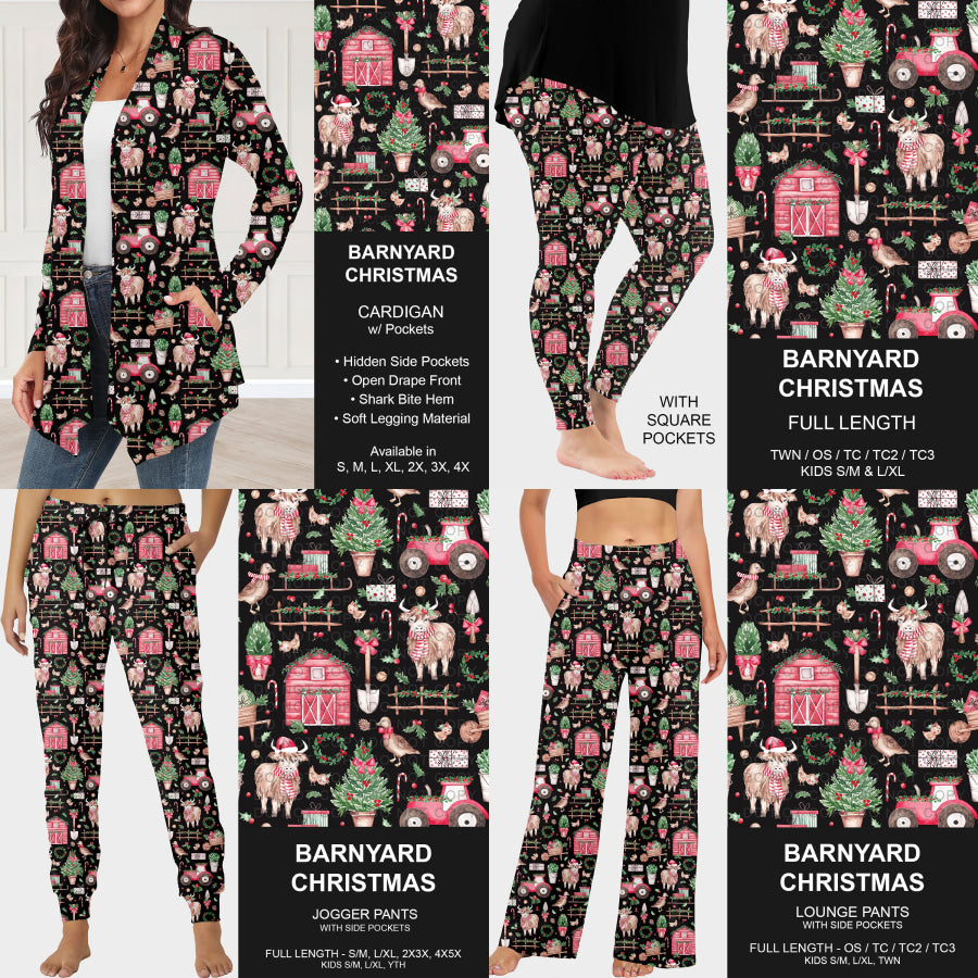 Preorder Custom Christmas Styles - Barnyard Christmas - Closes 30 Sep - ETA late Dec 2025 Loungewear