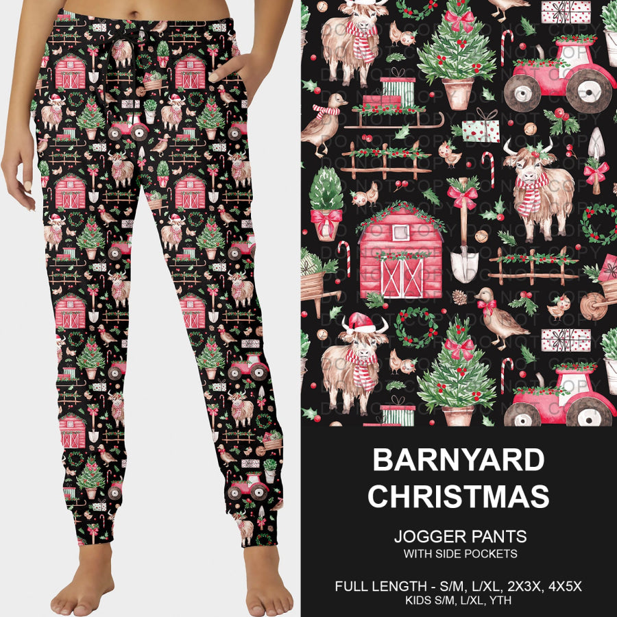 Preorder Custom Christmas Styles - Barnyard Christmas - Closes 30 Sep - ETA late Dec 2025 Loungewear