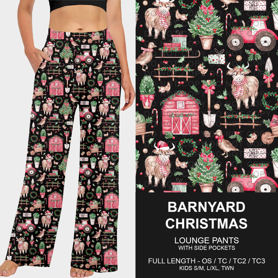 Preorder Custom Christmas Styles - Barnyard Christmas - Closes 30 Sep - ETA late Dec 2025 Loungewear
