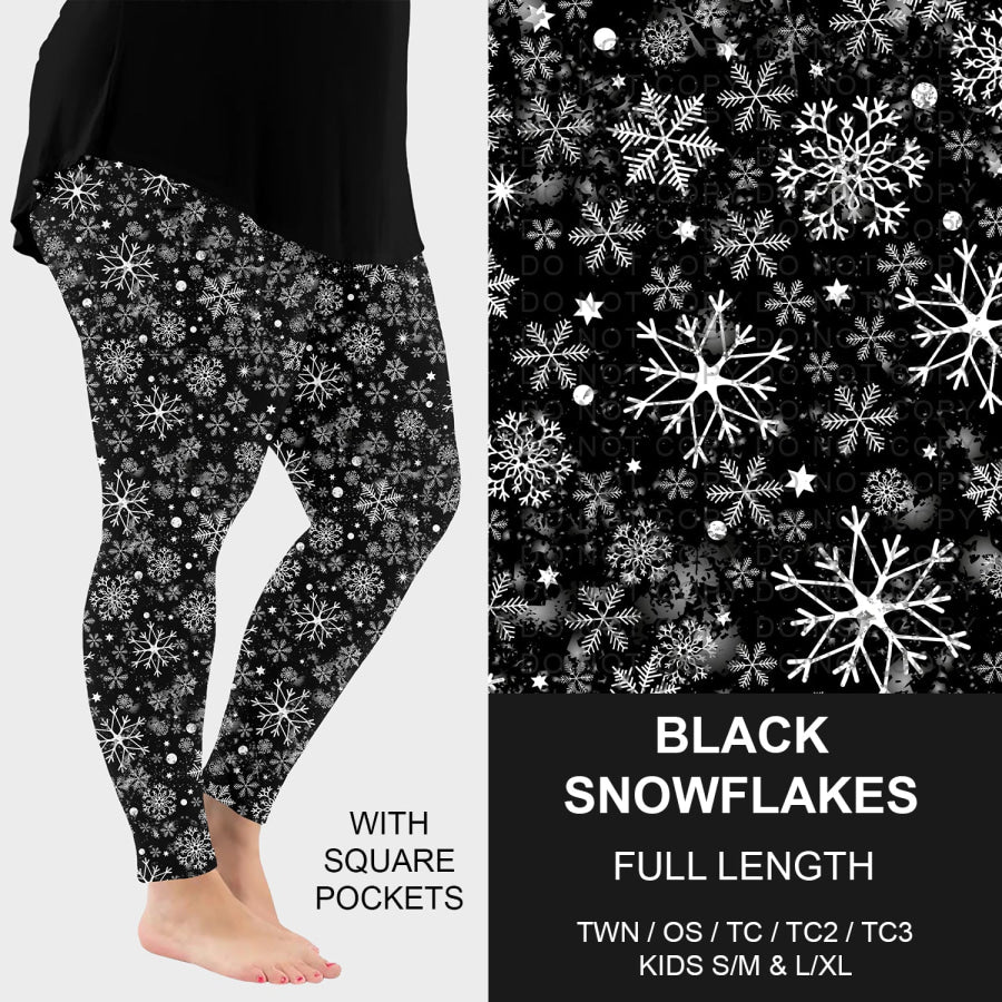 Preorder Custom Christmas Styles - Black Snowflakes - Closes 30 Sep - ETA late Dec 2025 Loungewear