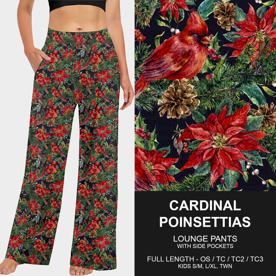 Preorder Custom Christmas Styles - Cardinal Poinsettias - Closes 30 Sep - ETA late Dec 2025 Loungewear