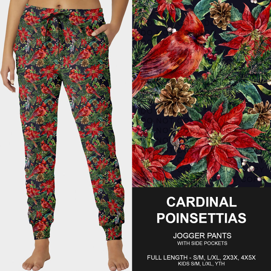 Preorder Custom Christmas Styles - Cardinal Poinsettias - Closes 30 Sep - ETA late Dec 2025 Loungewear