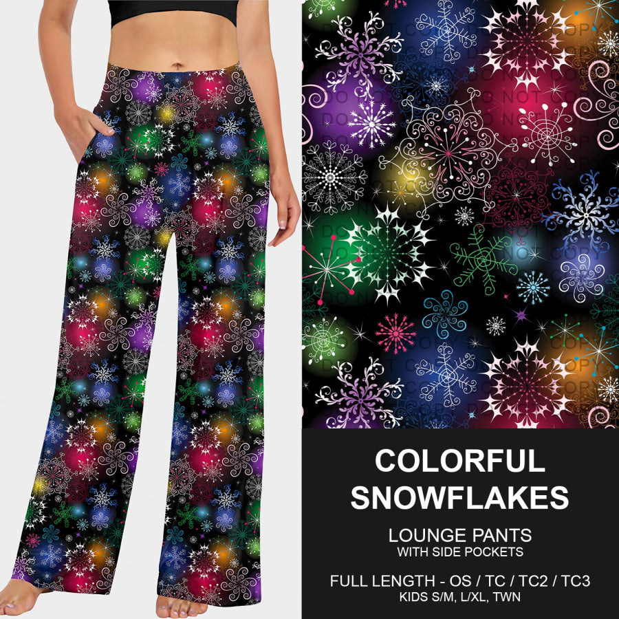 Preorder Custom Christmas Styles - Colourful Snowflakes - Closes 30 Sep - ETA late Dec 2025 Loungewear