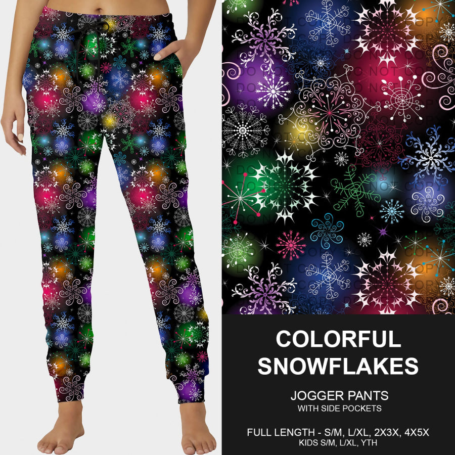 Preorder Custom Christmas Styles - Colourful Snowflakes - Closes 30 Sep - ETA late Dec 2025 Loungewear
