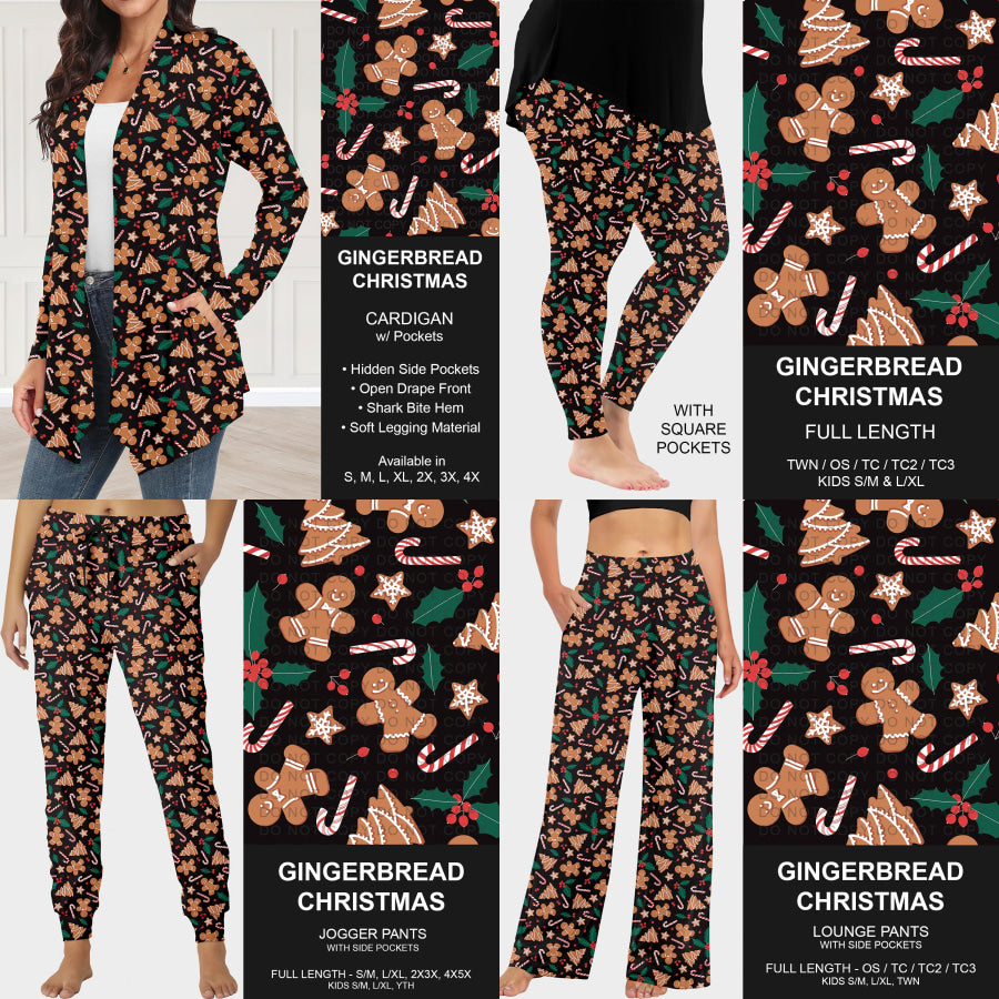 Preorder Custom Christmas Styles - Gingerbread Christmas - Closes 30 Sep - ETA late Dec 2025 Loungewear
