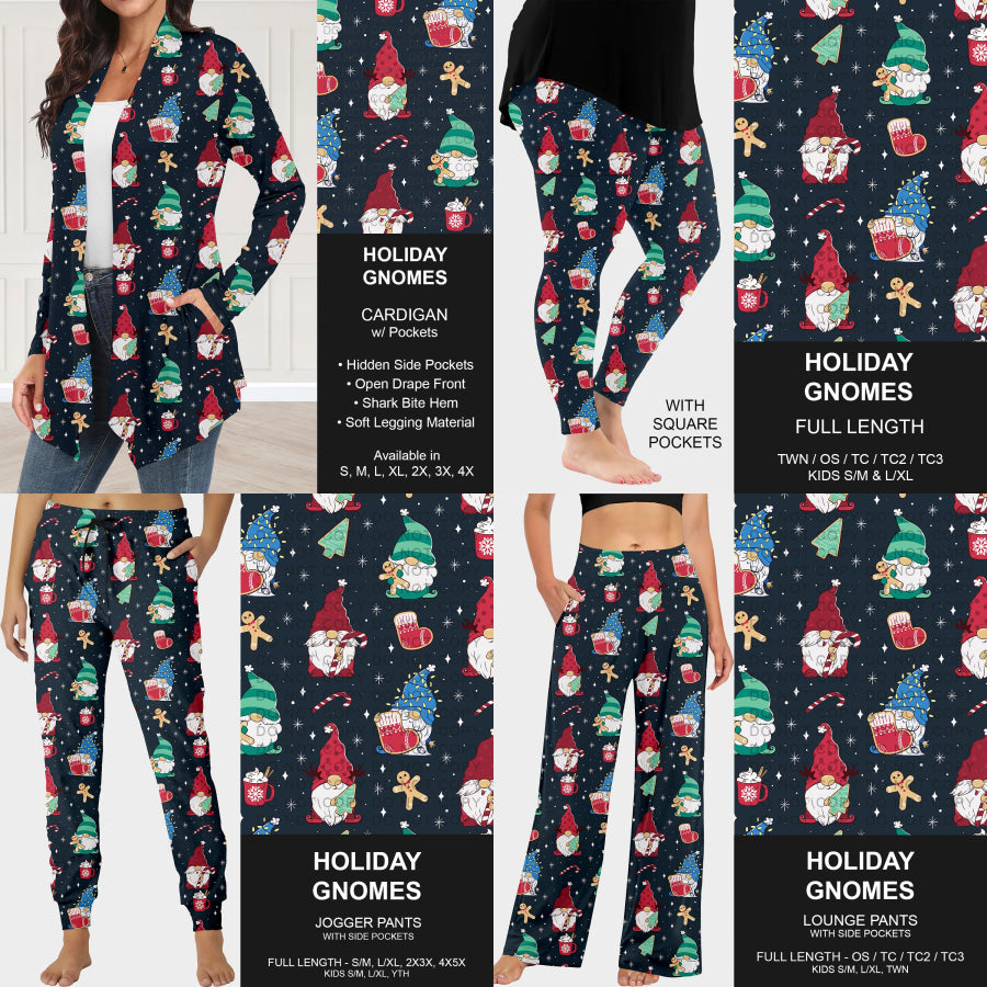 Preorder Custom Christmas Styles - Holiday Gnomes - Closes 30 Sep - ETA late Dec 2025 Loungewear