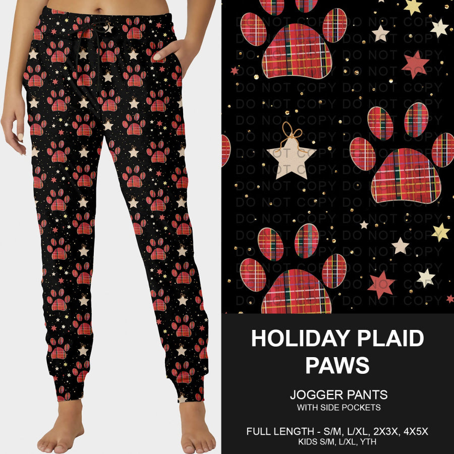 Preorder Custom Christmas Styles - Holiday Plaid Paws - Closes 30 Sep - ETA late Dec 2025 Loungewear
