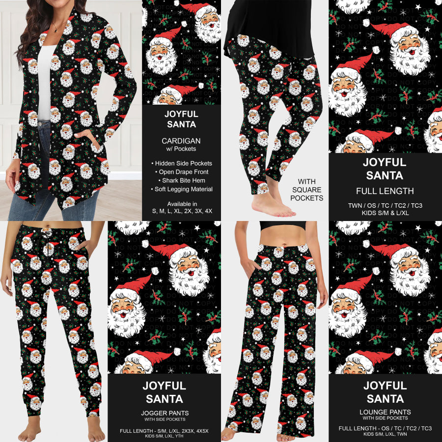 Preorder Custom Christmas Styles - Joyful Santa - Closes 30 Sep - ETA late Dec 2025 Loungewear
