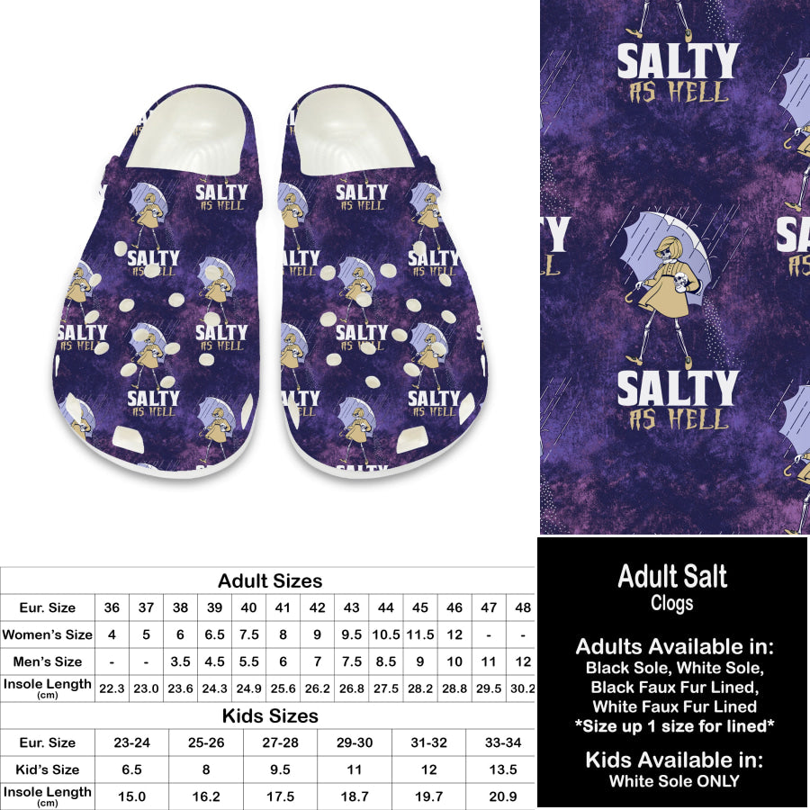 PREORDER Custom Clogs - Adult Salt - Closes 21 Sep - ETA late Dec 2024 Clogs