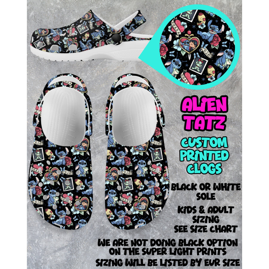 PREORDER Custom Clogs - Alien Tatz - Closes 6 Mar - ETA mid Jun 2025 Clogs