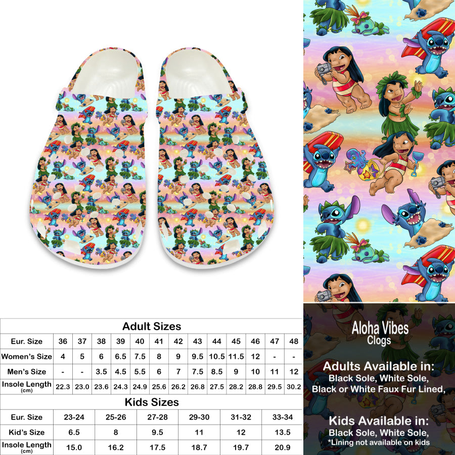 PREORDER Custom Clogs - Aloha Vibes - Closes 21 Sep - ETA late Dec 2024 Clogs