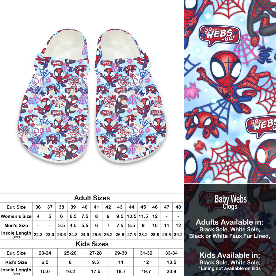 PREORDER Custom Clogs - Baby Webs - Closes 21 Sep - ETA late Dec 2024 Clogs