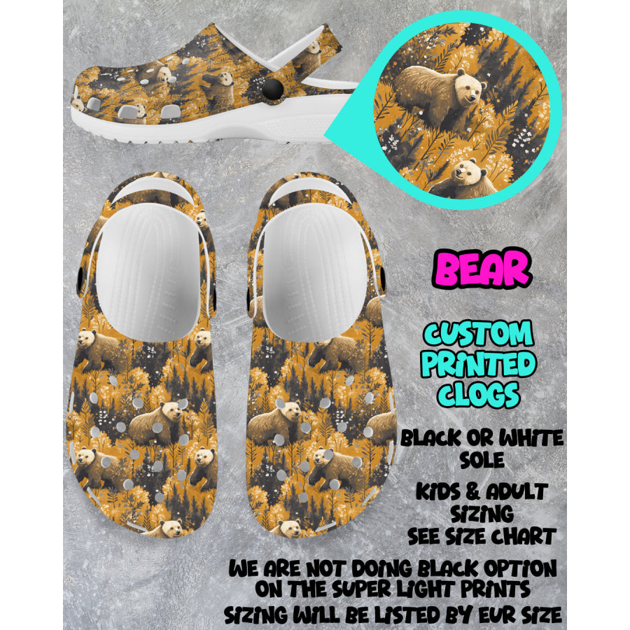 PREORDER Custom Clogs - Bear - Closes 6 Mar - ETA mid Jun 2025 Clogs