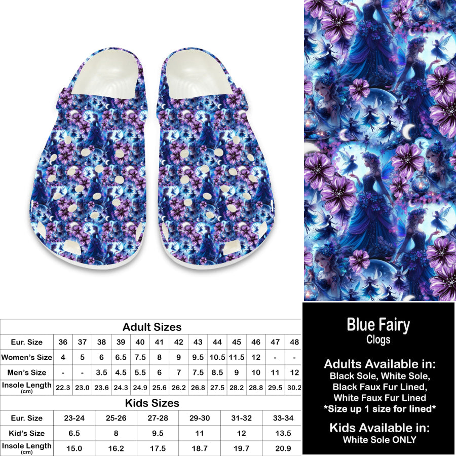 PREORDER Custom Clogs - Blue Fairy - Closes 21 Sep - ETA late Dec 2024 Clogs