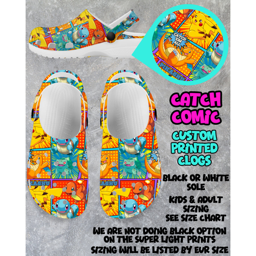 PREORDER Custom Clogs - Catch Comic - Closes 6 Mar - ETA mid Jun 2025 Clogs