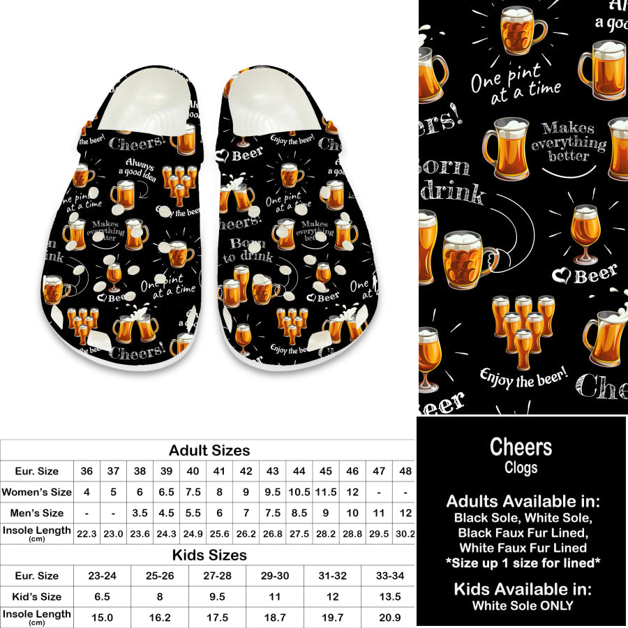 PREORDER Custom Clogs - Cheers - Closes 21 Sep - ETA late Dec 2024 Clogs