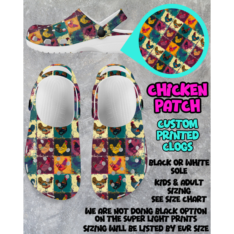 PREORDER Custom Clogs - Chicken Patch - Closes 6 Mar - ETA mid Jun 2025 Clogs