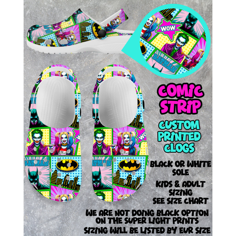 PREORDER Custom Clogs - Comic Strip - Closes 6 Mar - ETA mid Jun 2025 Clogs