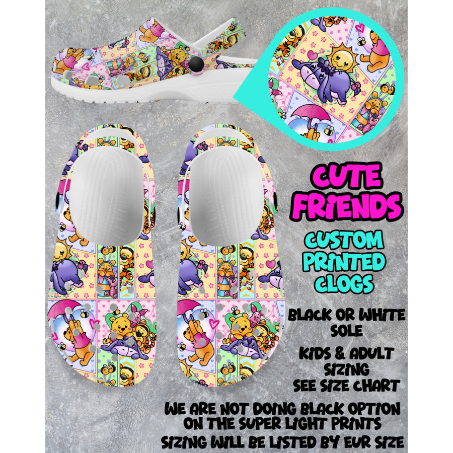 PREORDER Custom Clogs - Cute Friends - Closes 6 Mar - ETA mid Jun 2025 Clogs