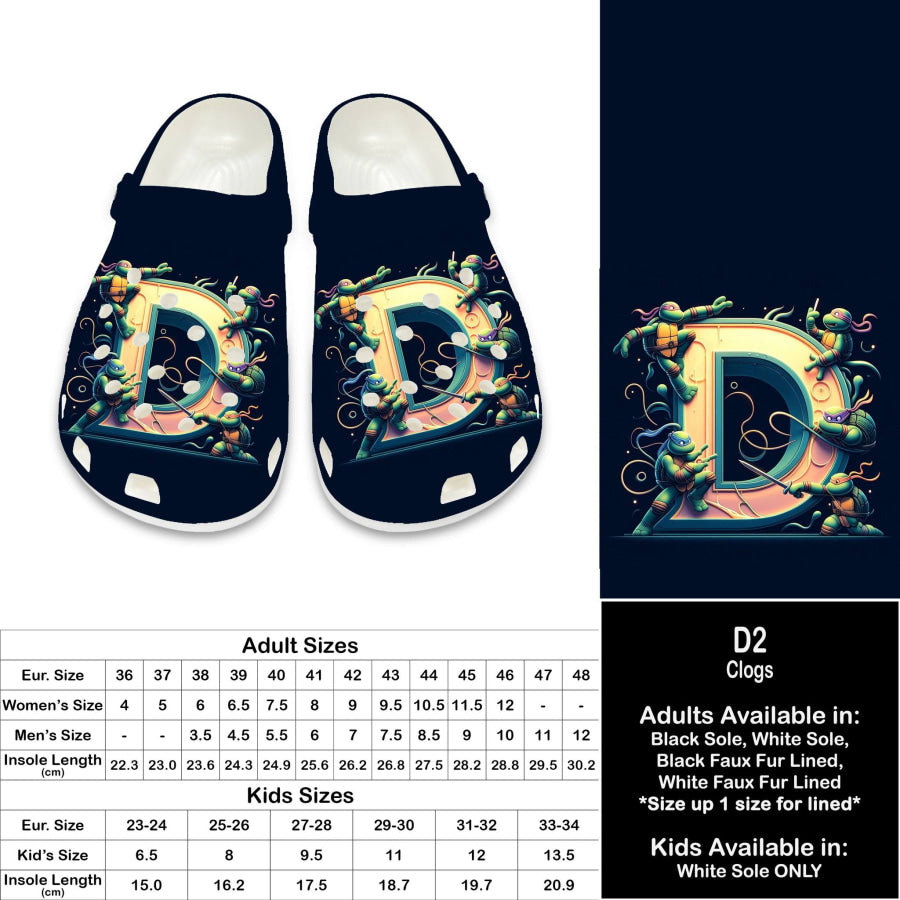 PREORDER Custom Clogs - D2 - Closes 21 Sep - ETA late Dec 2024 Clogs