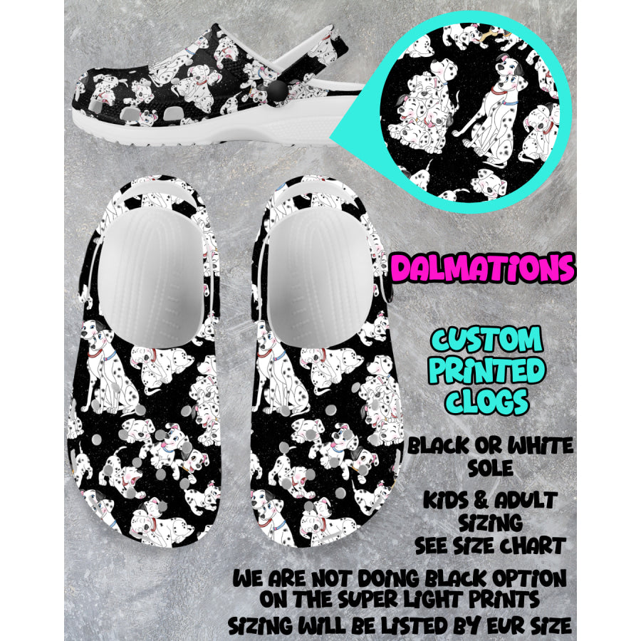 PREORDER Custom Clogs - Dalmatians - Closes 6 Mar - ETA mid Jun 2025 Clogs