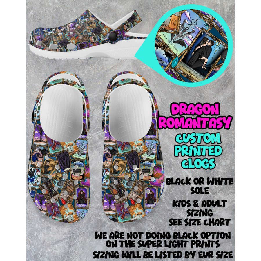 PREORDER Custom Clogs - Dragon Romantasy - Closes 6 Mar - ETA mid Jun 2025 Clogs