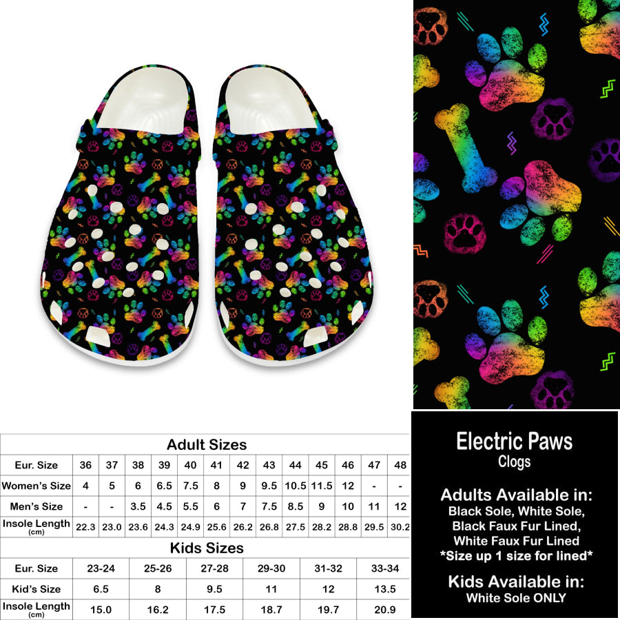 PREORDER Custom Clogs - Electric Paws - Closes 21 Sep - ETA late Dec 2024 Clogs