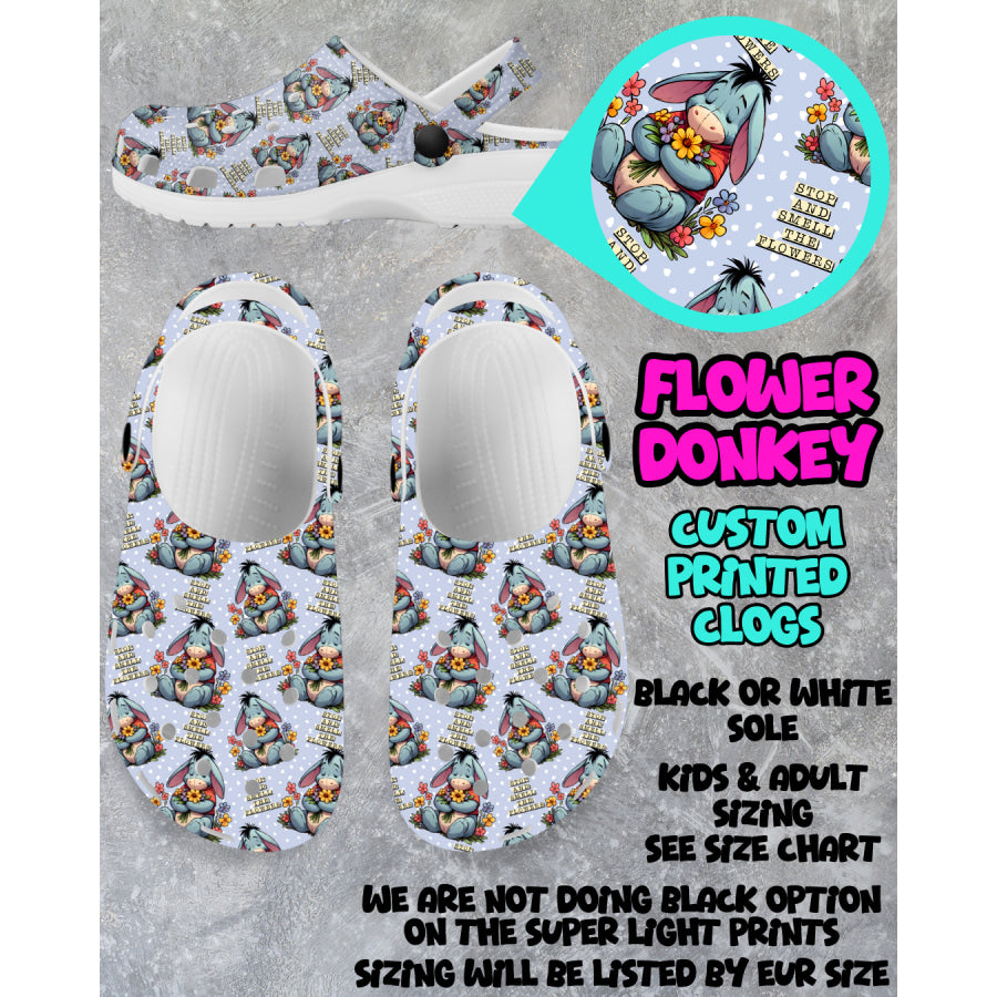 PREORDER Custom Clogs - Flower Donkey - Closes 6 Mar - ETA mid Jun 2025 Clogs