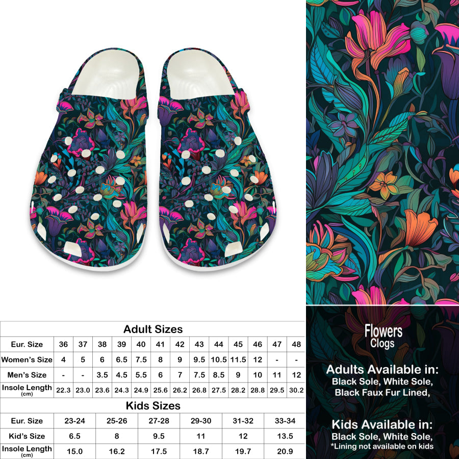 PREORDER Custom Clogs - Flowers - Closes 21 Sep - ETA late Dec 2024 Clogs