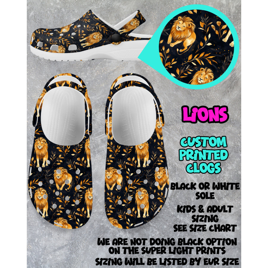 PREORDER Custom Clogs - Lions - Closes 6 Mar - ETA mid Jun 2025 Clogs