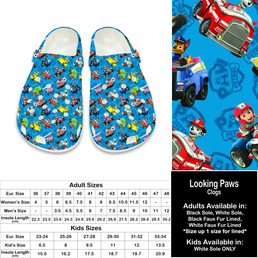 PREORDER Custom Clogs - Looking Paws - Closes 21 Sep - ETA late Dec 2024 Clogs