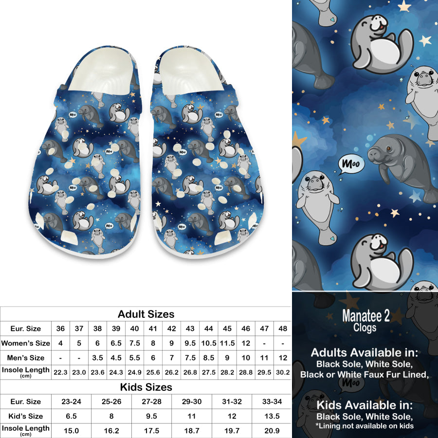 PREORDER Custom Clogs - Manatee 2 - Closes 21 Sep - ETA late Dec 2024 Clogs