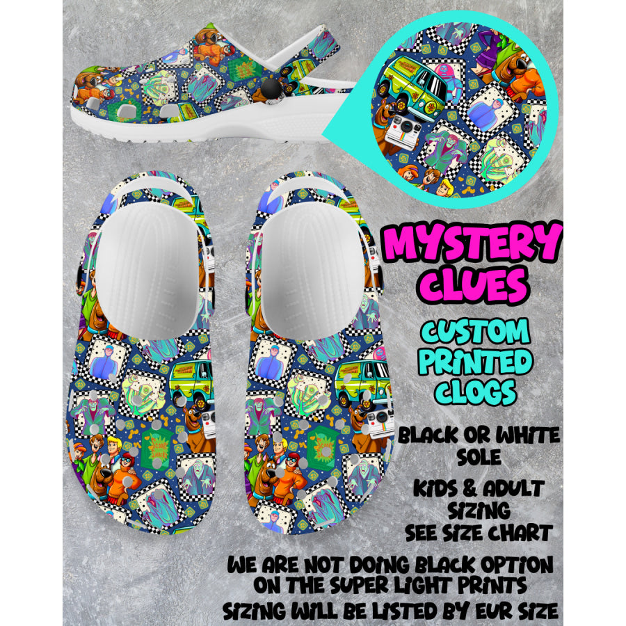 PREORDER Custom Clogs - Mystery Clues - Closes 6 Mar - ETA mid Jun 2025 Clogs