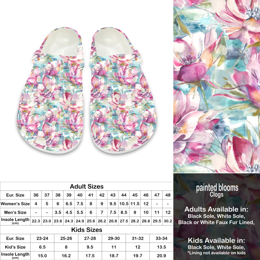 PREORDER Custom Clogs - Painted Blooms - Closes 21 Sep - ETA late Dec 2024 Clogs