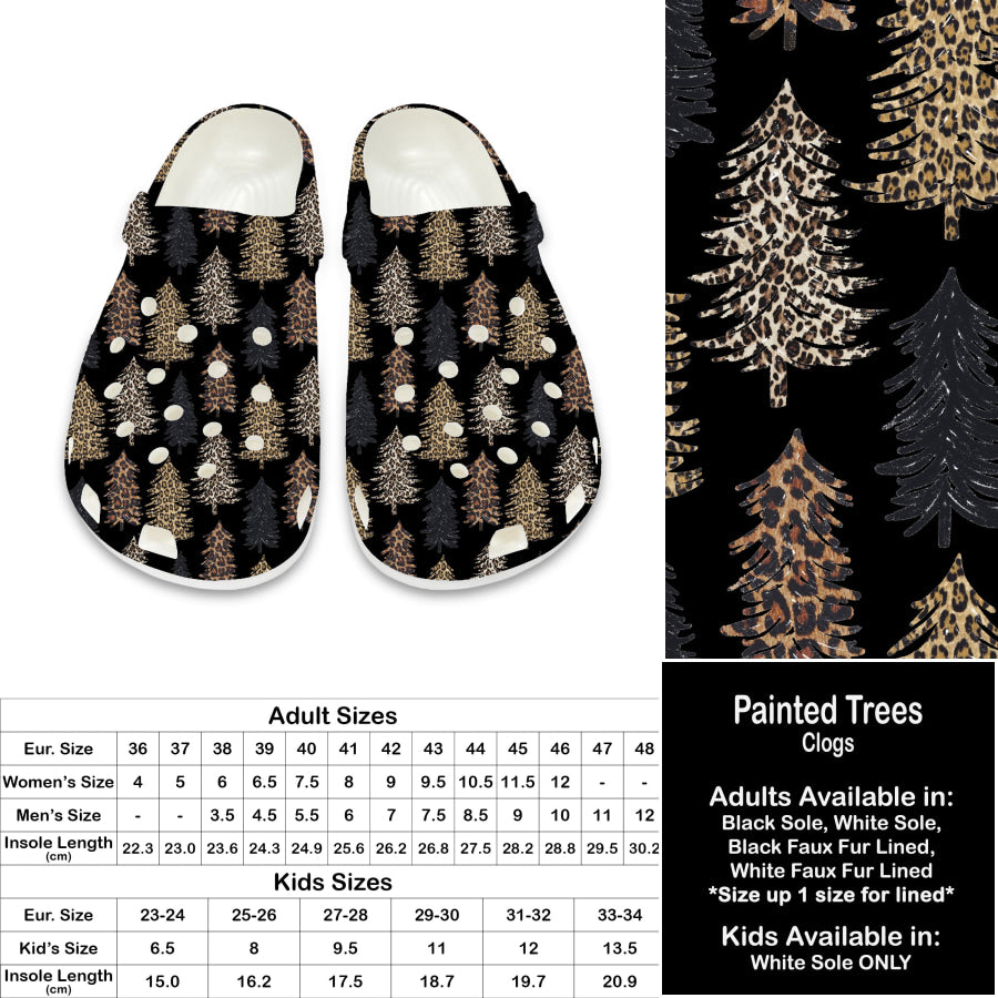 PREORDER Custom Clogs - Painted Trees - Closes 21 Sep - ETA late Dec 2024 Clogs