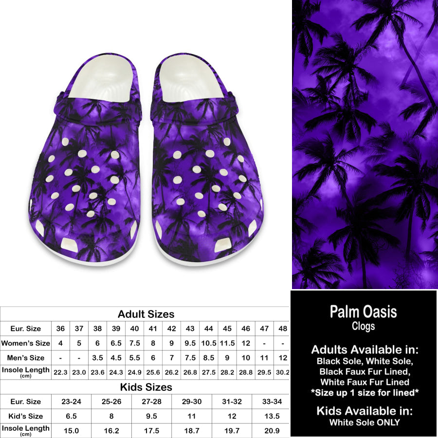 PREORDER Custom Clogs - Palm Oasis - Closes 21 Sep - ETA late Dec 2024 Clogs