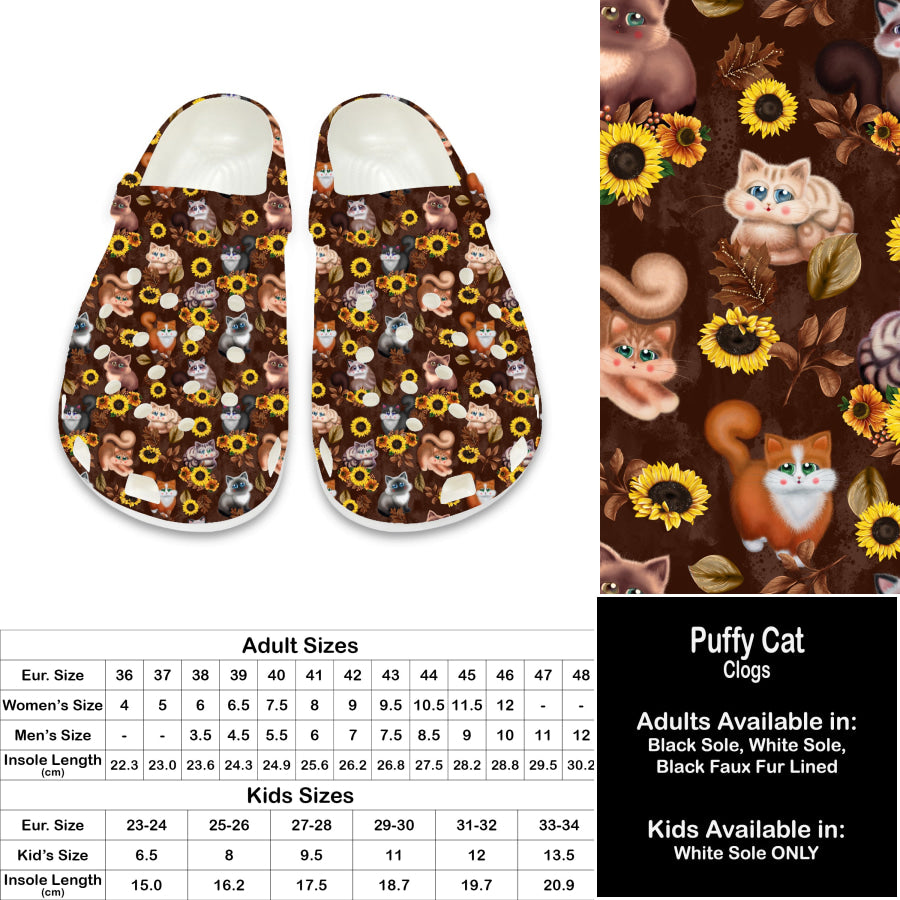 PREORDER Custom Clogs - Puffy Cat - Closes 21 Sep - ETA late Dec 2024 Clogs