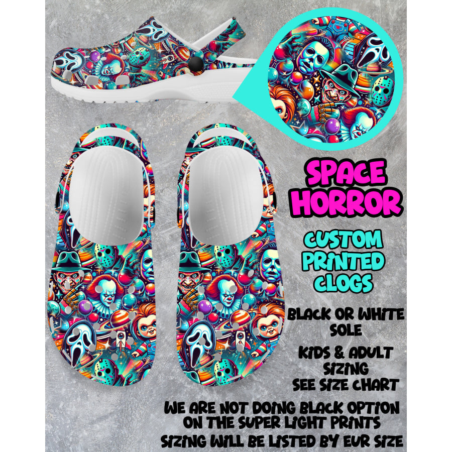 PREORDER Custom Clogs - Space Horror - Closes 6 Mar - ETA mid Jun 2025 Clogs