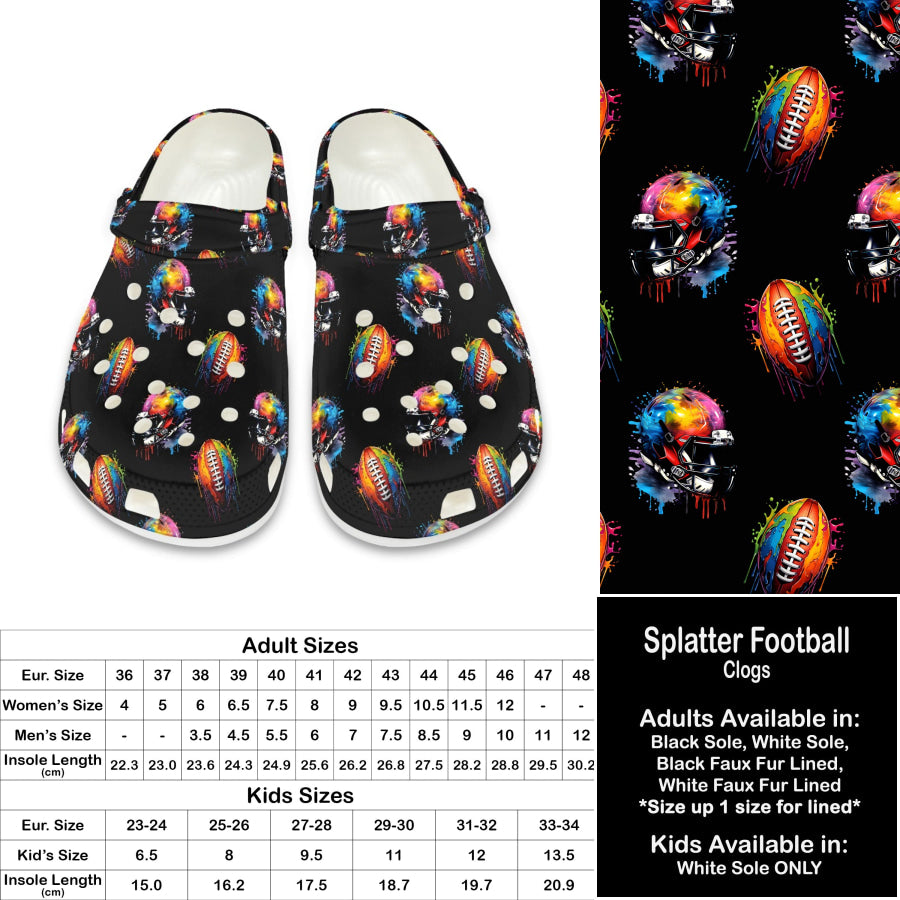 PREORDER Custom Clogs - Splatter Floral - Closes 21 Sep - ETA late Dec 2024 Clogs