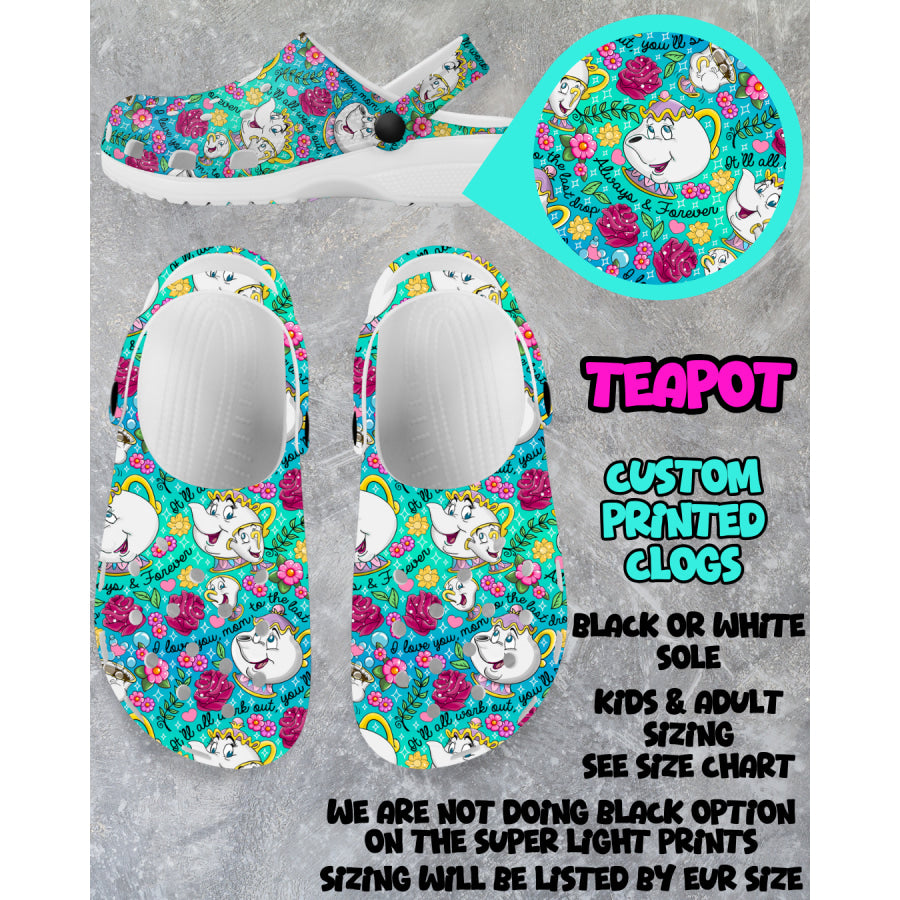 PREORDER Custom Clogs - Teapot - Closes 6 Mar - ETA mid Jun 2025 Clogs