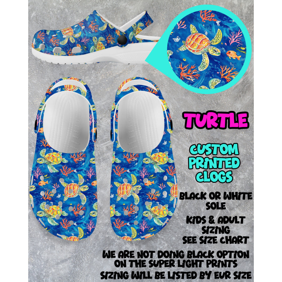 PREORDER Custom Clogs - Turtle - Closes 6 Mar - ETA mid Jun 2025 Clogs