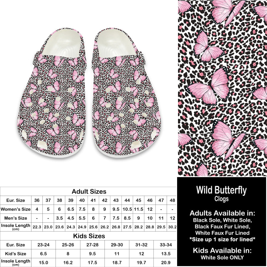 PREORDER Custom Clogs - Wild Butterfly - Closes 21 Sep - ETA late Dec 2024 Clogs